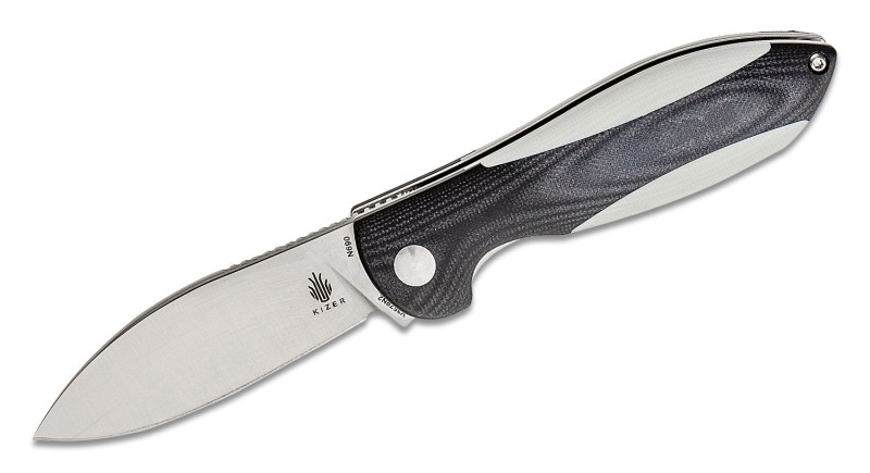 Ніж Kizer Infinity, лезо 76мм Bohler N690, руків'я G-10 Black, White, Liner Lock - V3579