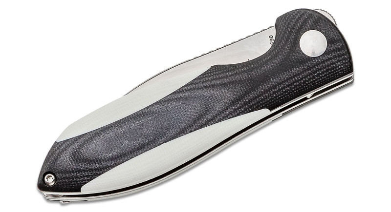 Ніж Kizer Infinity, лезо 76мм Bohler N690, руків'я G-10 Black, White, Liner Lock - V3579