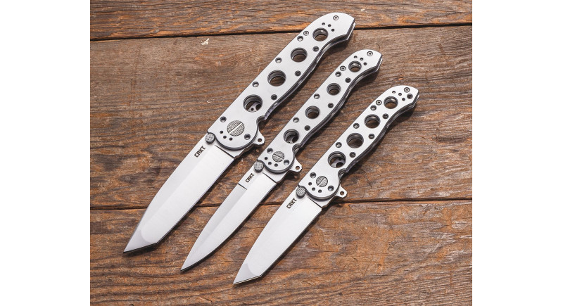 Ніж CRKT M16, лезо 98мм Sandvik 12C27, руків'я з металу Gray, Frame Lock - M16-04SS