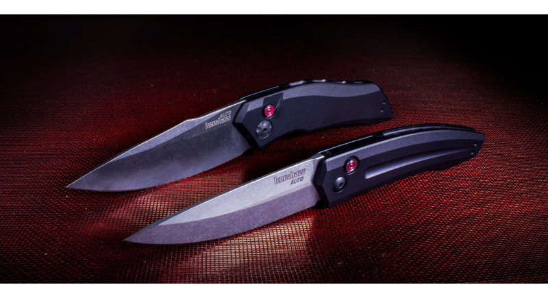 Ніж Kershaw Launch, лезо 86мм CPM 154, руків'я з алюмінію Black, Button Lock - 7100BW