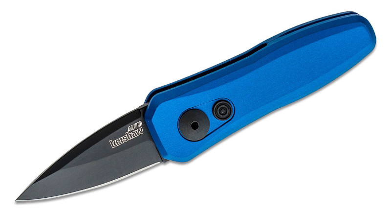 Ніж Kershaw Launch 4, лезо 48мм CPM 154, руків'я з алюмінію Blue, Button Lock - 7500BLUBLK