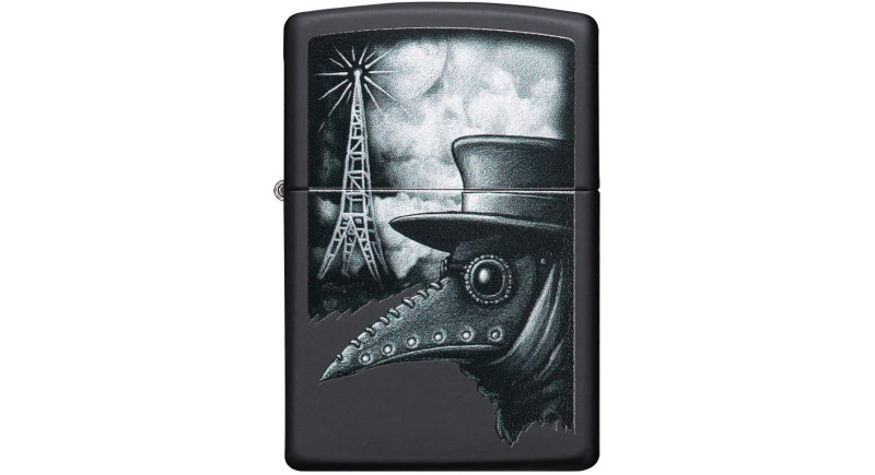 Запальничка Zippo Villain - Black Matte Plague of Disinformation