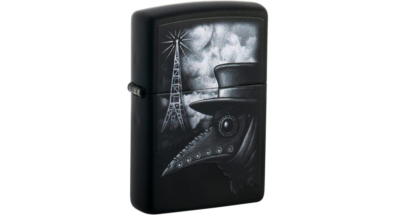 Запальничка Zippo Villain - Black Matte Plague of Disinformation
