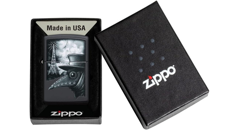 Запальничка Zippo Villain - Black Matte Plague of Disinformation