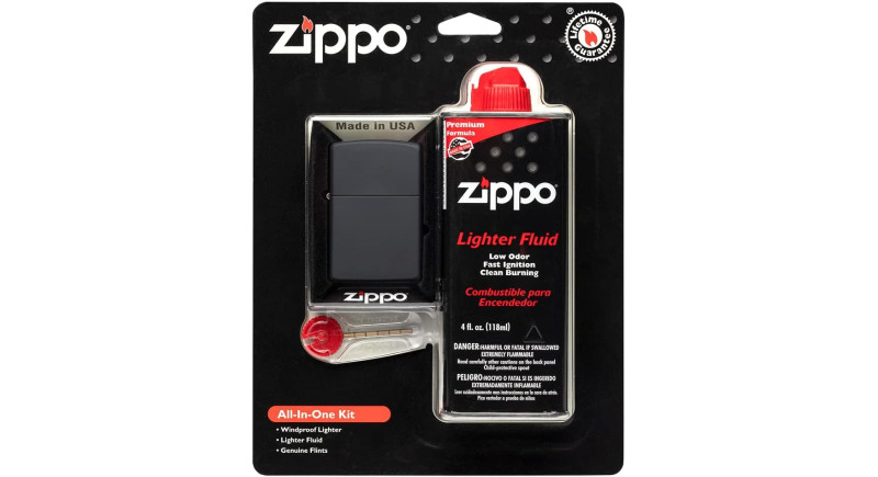Набір Zippo All-in-One з чорною матовою вітрозахисною запальничкою