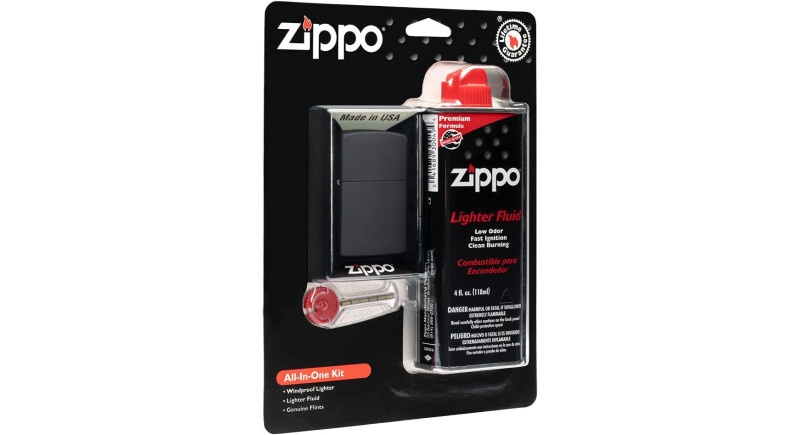 Набір Zippo All-in-One з чорною матовою вітрозахисною запальничкою