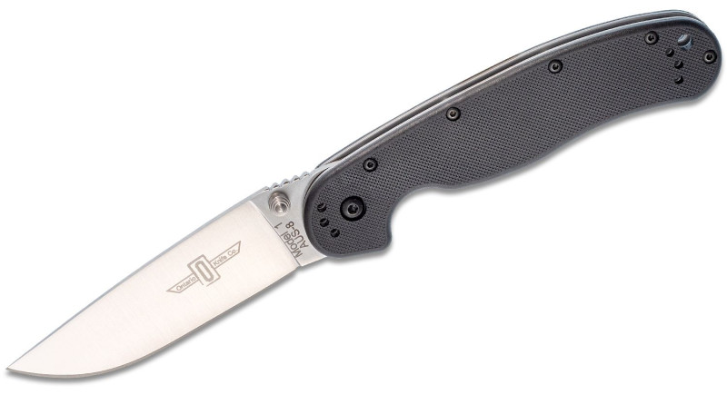 Ніж Ontario Rat 1 D2 Black Satin (8867)