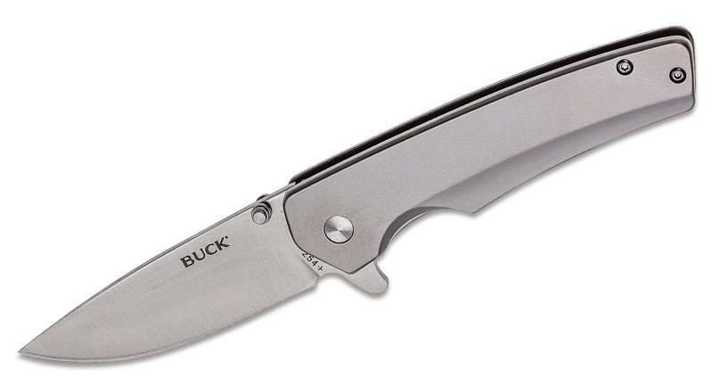Ніж Buck Odessa, лезо 79мм Stainless Steel, руків'я з металу Gray, Frame Lock - 0254SSS