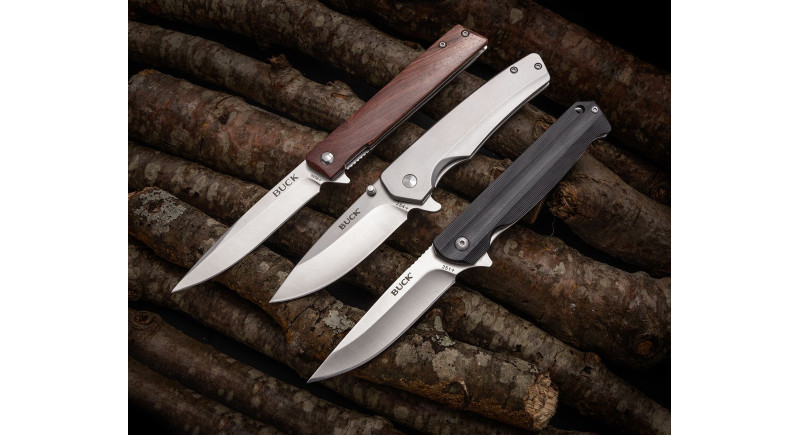 Ніж Buck Odessa, лезо 79мм Stainless Steel, руків'я з металу Gray, Frame Lock - 0254SSS
