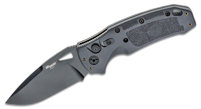 Ніж Hogue Sig K320, лезо 89мм CPM S30V, руків'я Polymer Gray, Button Lock - 36332
