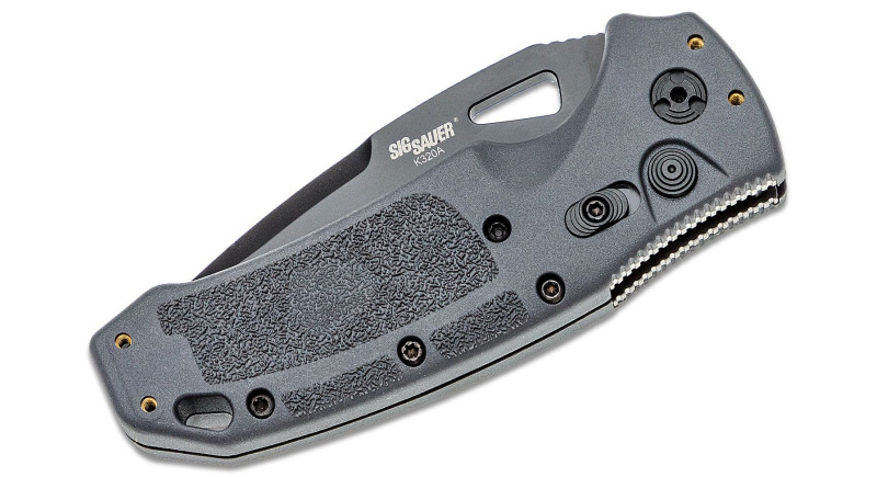 Ніж Hogue Sig K320, лезо 89мм CPM S30V, руків'я Polymer Gray, Button Lock - 36332