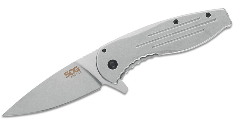 Ніж SOG Aegis 14410242, лезо 86мм 8Cr13MoV, руків'я Steel Gray, Frame Lock -