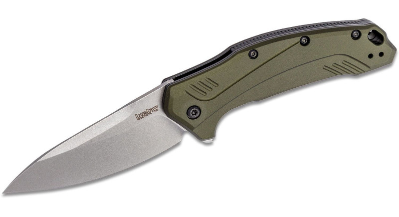 Ніж Kershaw Link, лезо 83мм CPM 20CV, руків'я з алюмінію OD Green, Liner Lock - 1776OLSW