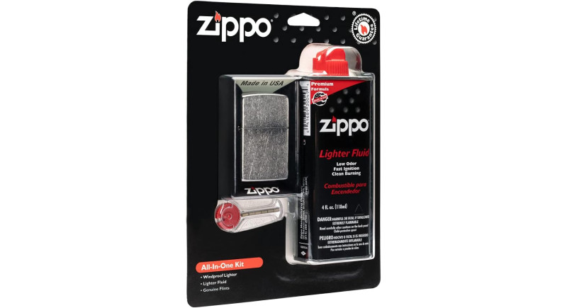 Набір Zippo All-in-One - запальничка + бензин + кремені