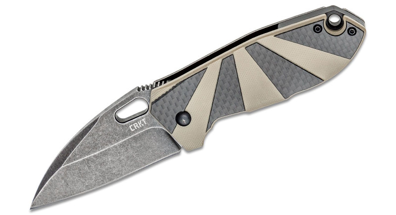 Ніж CRKT Heron Folding Black Tan G-10/CF - 2440