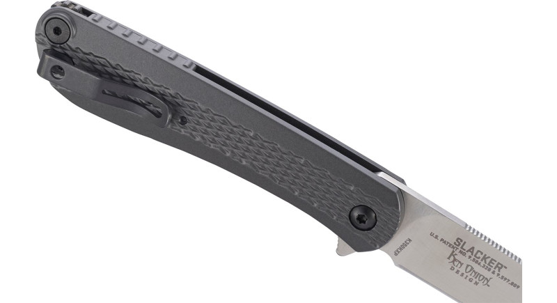 Ніж CRKT Slacker, лезо 84мм 4116, руків'я з алюмінію Gray, Liner Lock - K350KXP