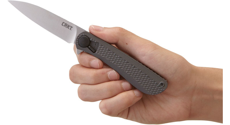 Ніж CRKT Slacker, лезо 84мм 4116, руків'я з алюмінію Gray, Liner Lock - K350KXP