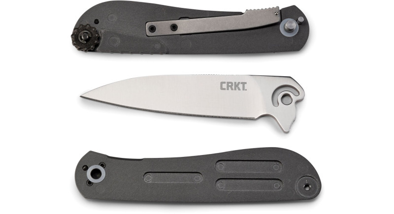 Ніж CRKT Slacker, лезо 84мм 4116, руків'я з алюмінію Gray, Liner Lock - K350KXP