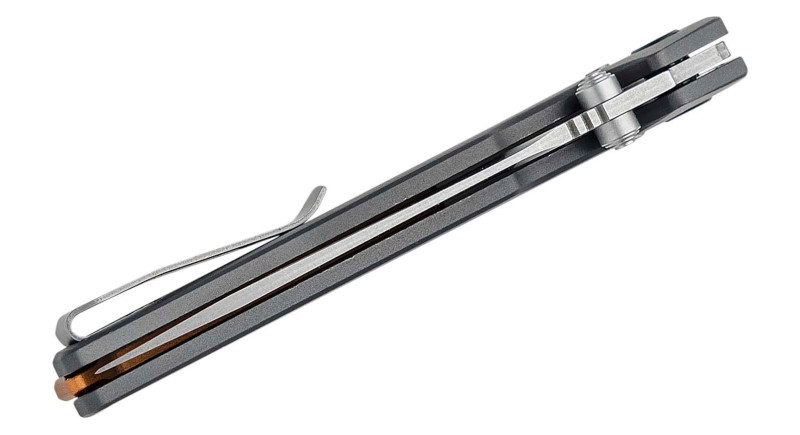 Ніж Kershaw Iridium, лезо 89мм D2, руків'я Aluminum Gray, Crossbar Lock - 2038