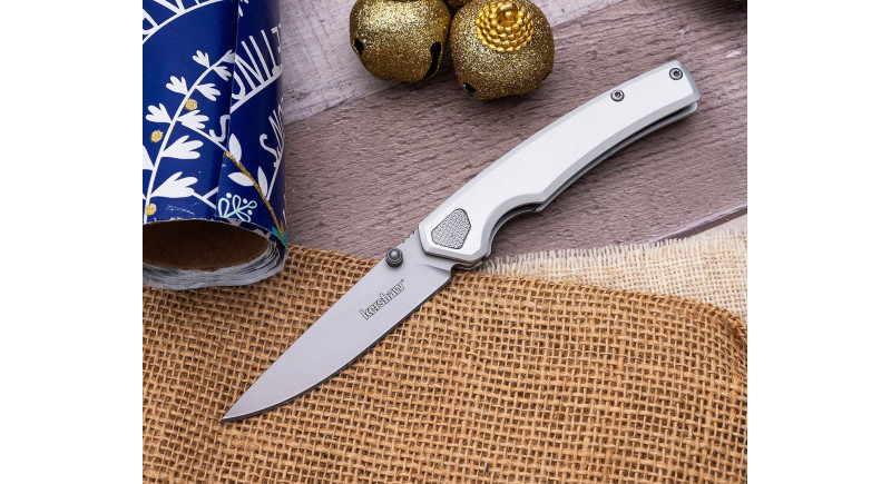Ніж Kershaw Epistle, лезо 76мм 8Cr13MoV, руків'я Aluminum Gray, Liner Lock - 2131