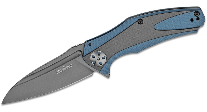 Ніж Kershaw Natrix, лезо 83мм 8Cr13MoV, руків'я Carbon Fiber, G-10 Black, Blue, Frame Lock - 7007CF