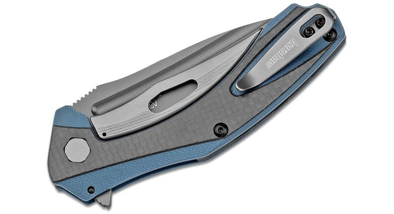 Ніж Kershaw Natrix, лезо 83мм 8Cr13MoV, руків'я Carbon Fiber, G-10 Black, Blue, Frame Lock - 7007CF