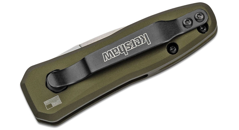 Ніж Kershaw Launch 4, лезо 48мм CPM 154, руків'я Aluminum OD Green, Button Lock - 7500OLSW