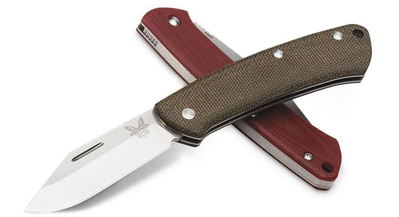 Ніж Benchmade Proper, лезо 72мм CPM S30V, руків'я Micarta OD Green, Slip Joint - 318