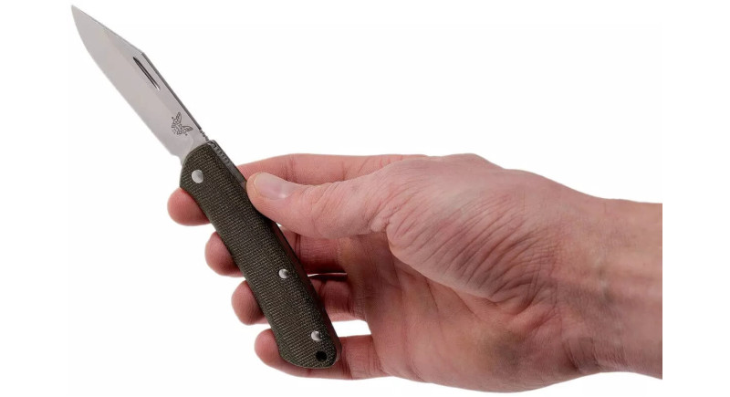 Ніж Benchmade Proper, лезо 72мм CPM S30V, руків'я Micarta OD Green, Slip Joint - 318