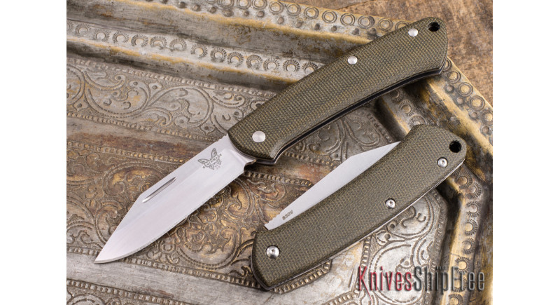 Ніж Benchmade Proper, лезо 72мм CPM S30V, руків'я Micarta OD Green, Slip Joint - 318