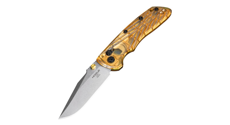 Ніж Hogue Deka, лезо 83мм CPM MagnaCut, руків'я Ultem Yellow, Crossbar Lock