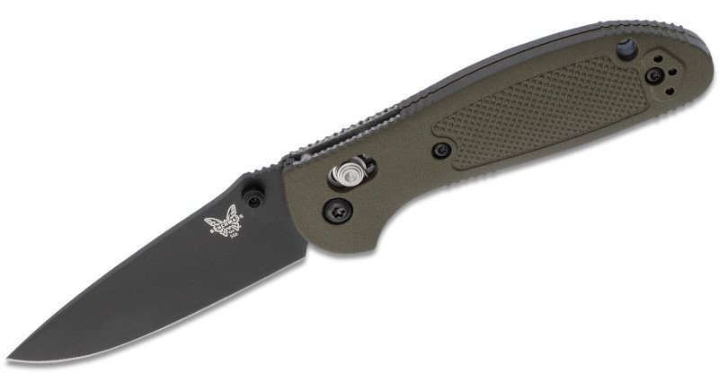 Ніж Benchmade Mini Griptilian, лезо 74мм CPM S30V, руків'я Polymer OD Green, Crossbar Lock - 556BKOD-S30V