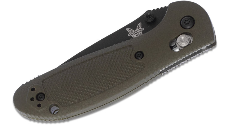 Ніж Benchmade Mini Griptilian, лезо 74мм CPM S30V, руків'я Polymer OD Green, Crossbar Lock - 556BKOD-S30V