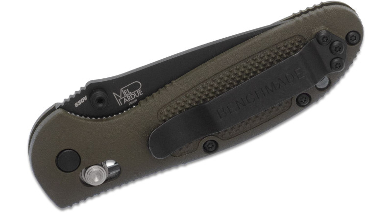 Ніж Benchmade Mini Griptilian, лезо 74мм CPM S30V, руків'я Polymer OD Green, Crossbar Lock - 556BKOD-S30V