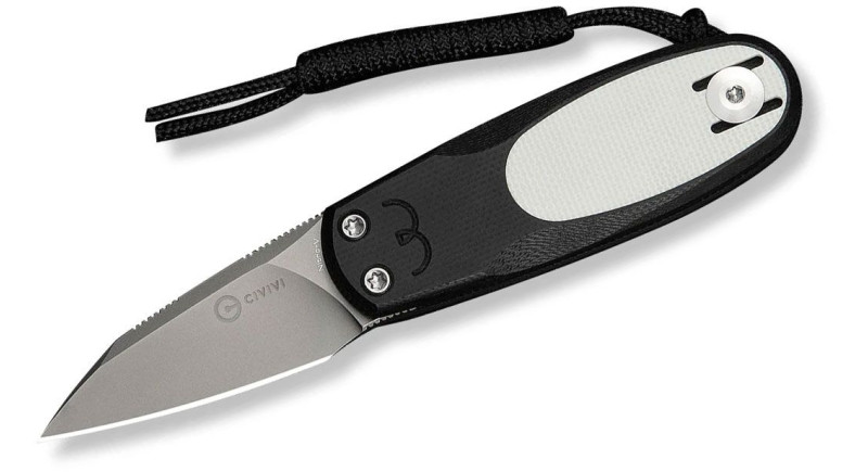 Ніж CIVIVI Purr, лезо 46мм Nitro-V, руків'я G-10 Black, White, Slip Joint - C25054-2