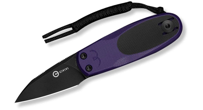 Ніж CIVIVI Purr, лезо 46мм Nitro-V, руків'я G-10 Black, Purple, Slip Joint - C25054-3