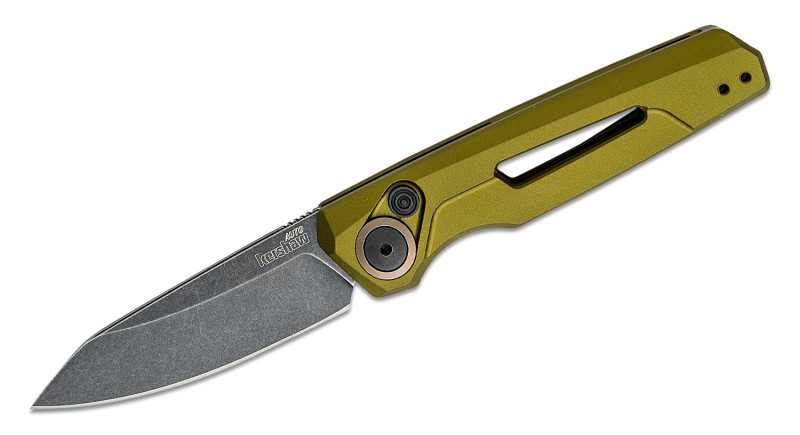 Ніж Kershaw Launch 11, лезо 70мм CPM 154, руків'я з алюмінію OD Green, Button Lock - 7550OL