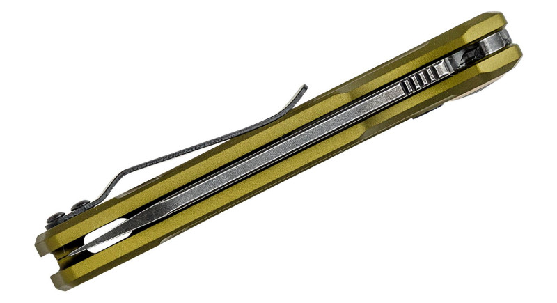 Ніж Kershaw Launch 11, лезо 70мм CPM 154, руків'я з алюмінію OD Green, Button Lock - 7550OL