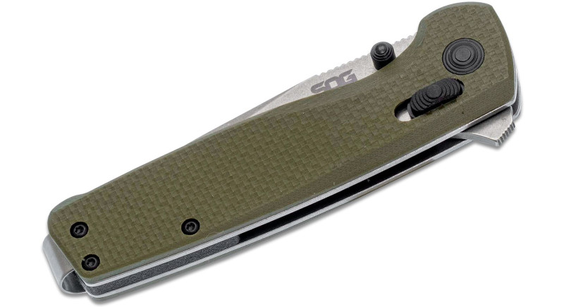 Ніж SOG Terminus, лезо 76мм D2, руків'я G-10 OD Green, Crossbar Lock - TM1022-BX