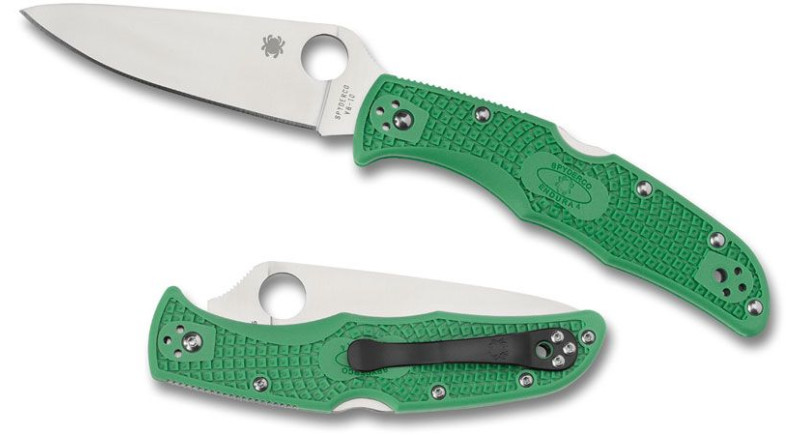 Ніж Spyderco Endura, лезо 95мм VG10, руків'я Polymer Green, Lockback - C10FPGR