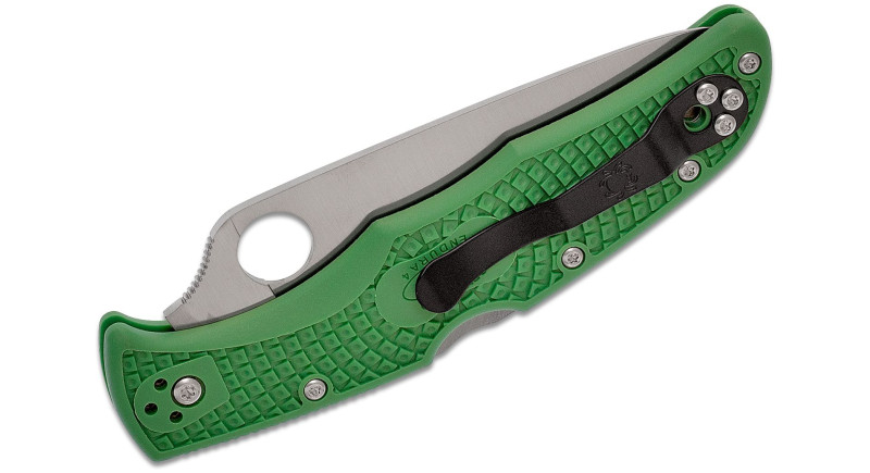 Ніж Spyderco Endura, лезо 95мм VG10, руків'я Polymer Green, Lockback - C10FPGR