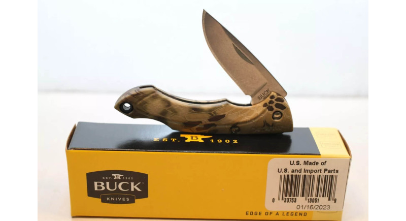 Ніж Buck Nano Bantam, лезо 48мм 420, руків'я GRN Tan, Lockback - 0283CMS26