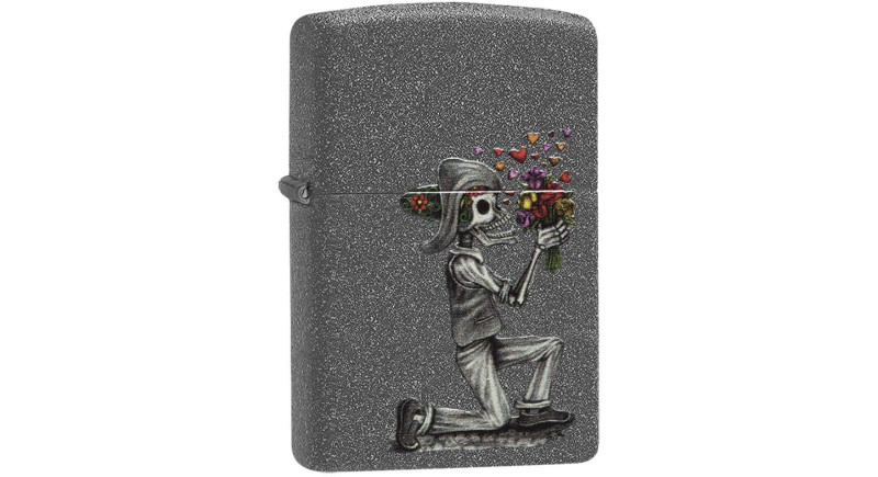 Набір з 2 запальничок Zippo Skeleton Flowers Iron Stone