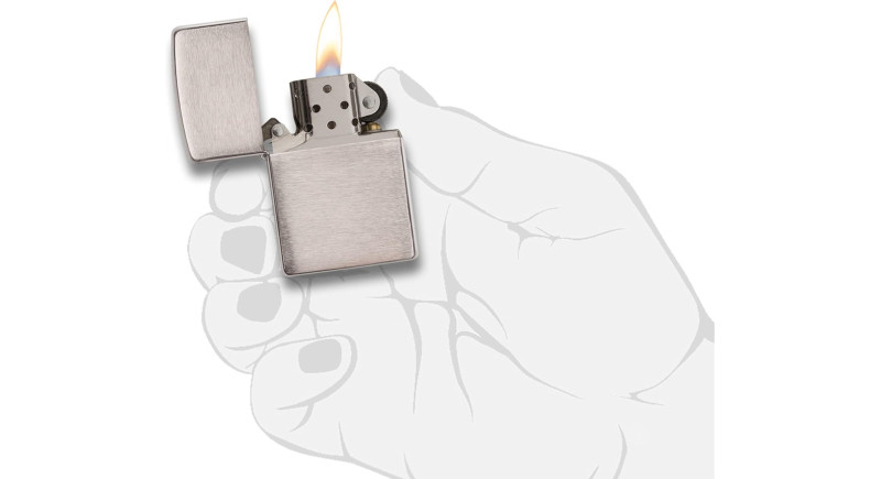 Запальничка Zippo 200 Classic Brushed Chrome Pocket Lighter