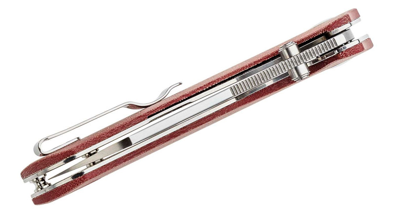 Ніж Kizer Towser K, лезо 89мм 154CM, руків'я Micarta Red, Liner Lock - V4593C2