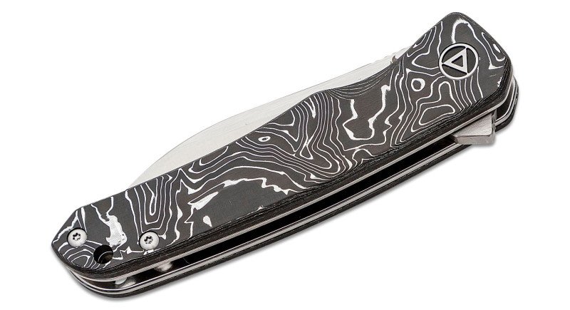 Ніж QSP Otter, лезо 70мм CPM S35VN, руків'я Carbon Fiber Black, Gray, Liner Lock - QS140-A1