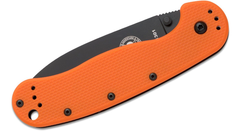 Ніж ESEE Avispa, лезо 89мм AUS-8, руків'я Polymer Orange, Frame Lock - BRK1301ORB
