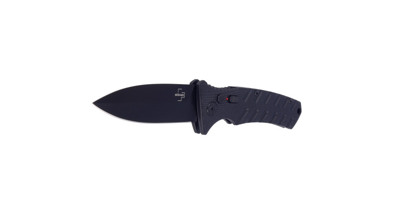 Ніж Boker Strike, лезо 83мм D2, руків'я з алюмінію Black, Button Lock - 01BO428