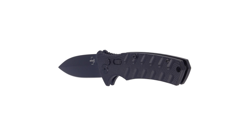 Ніж Boker Strike, лезо 83мм D2, руків'я з алюмінію Black, Button Lock - 01BO428