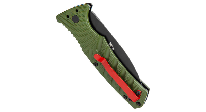 Ніж Boker Strike, лезо 83мм D2, руків'я з алюмінію Green, Button Lock - 01BO439NSOI